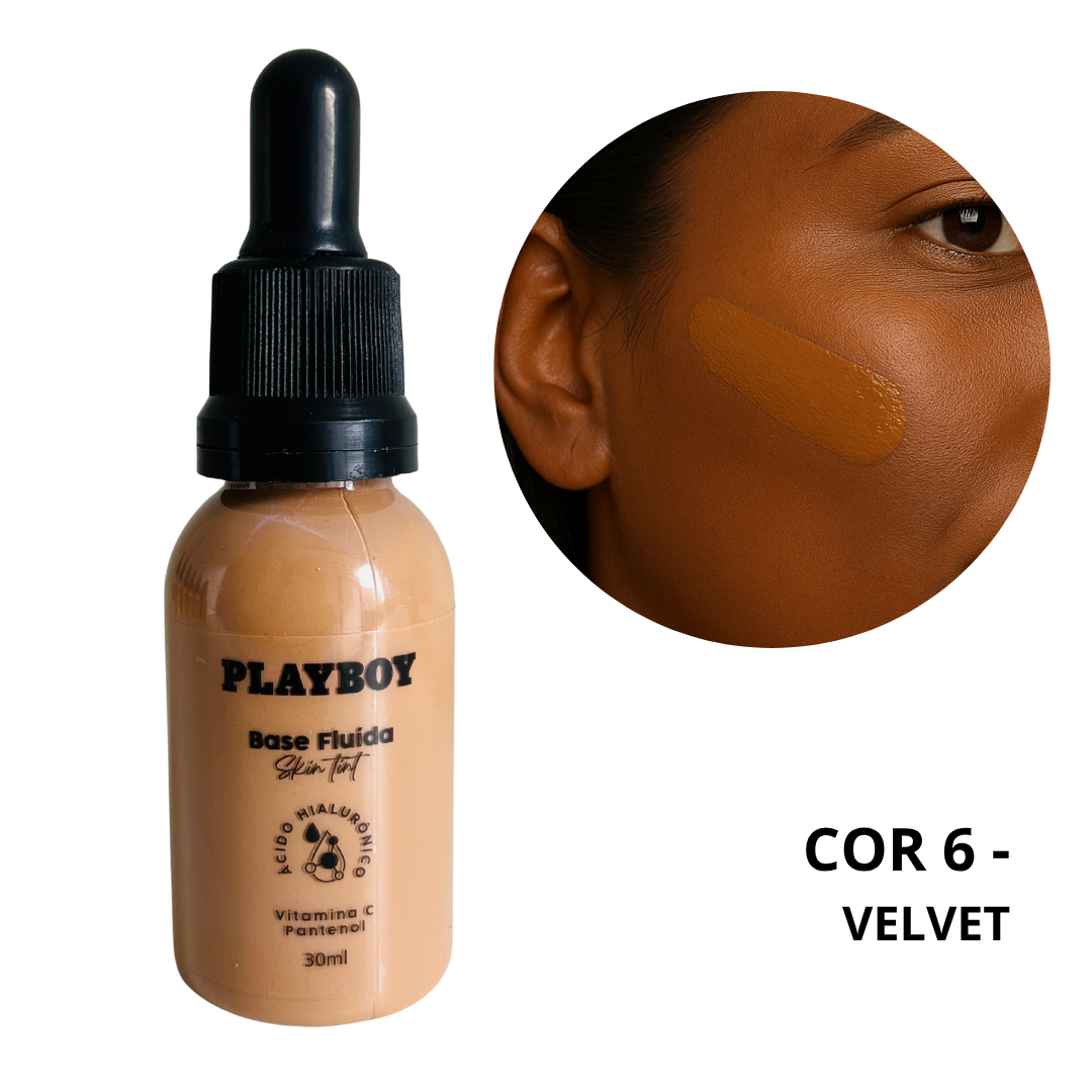 Base Fluída Cobertura Media a Alta, Soft Tint Oil-Free Acabamento Natural - Playboy