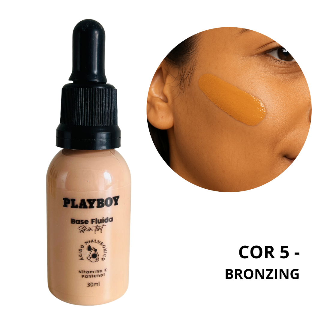 Base Fluída Cobertura Media a Alta, Soft Tint Oil-Free Acabamento Natural - Playboy