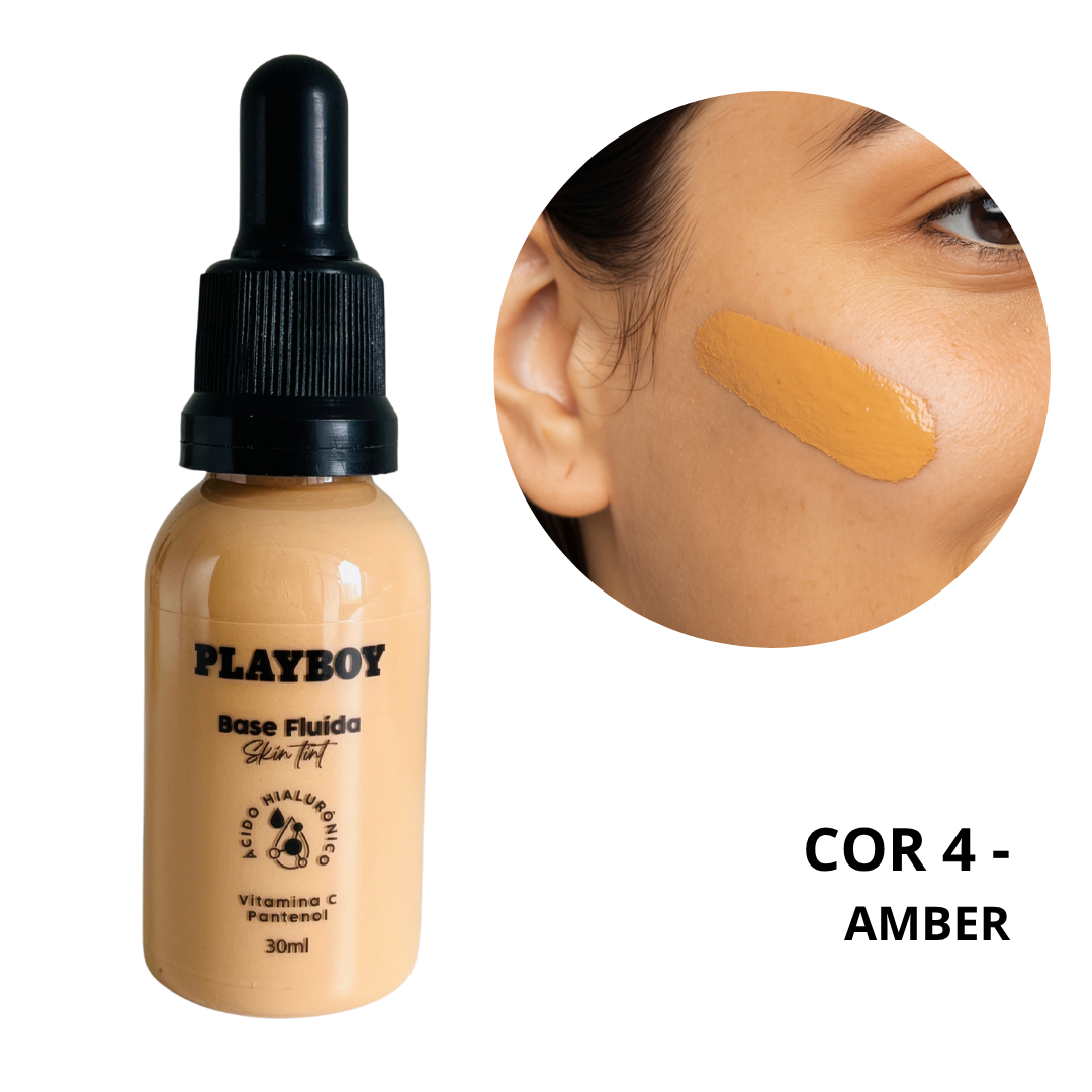 Base Fluída Cobertura Media a Alta, Soft Tint Oil-Free Acabamento Natural - Playboy