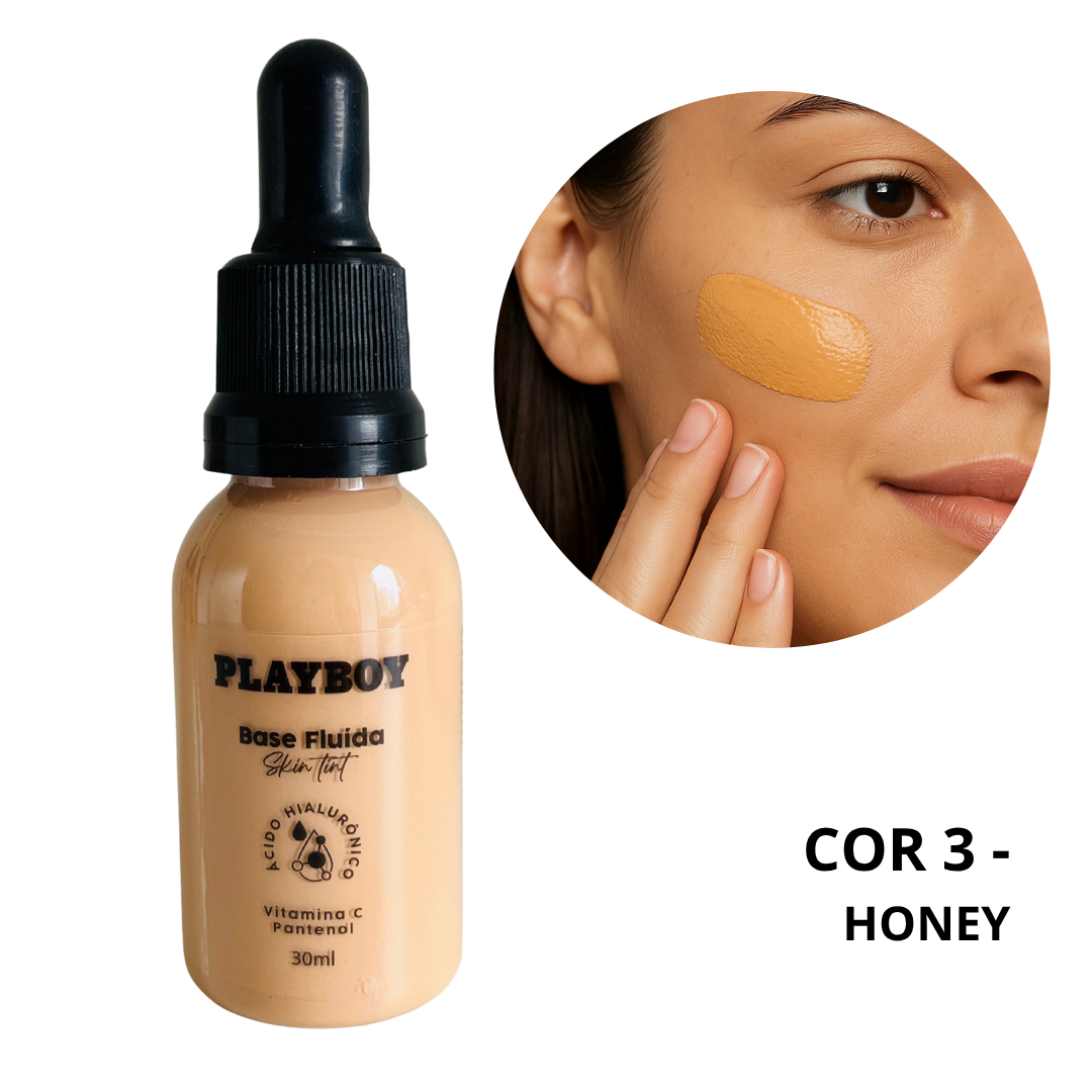 Base Fluída Cobertura Media a Alta, Soft Tint Oil-Free Acabamento Natural - Playboy