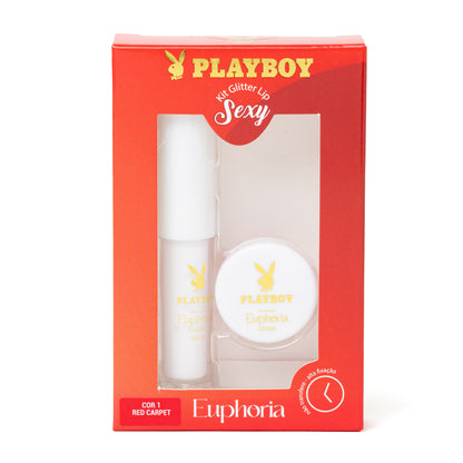Kit Glitter Lip Sexy Coleção Euphoria - Playboy Beauty