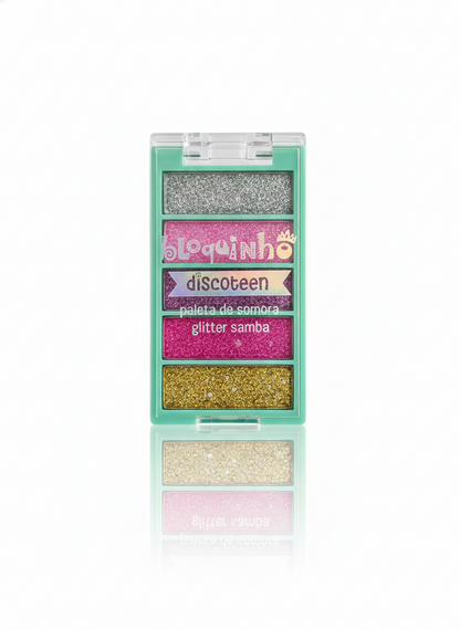 Paleta de Sombra Glitter Samba Coleção Bloquinho - Discoteen Beauty
